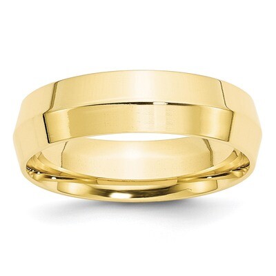 6mm Knife Edge Comfort Fit Band 10k Yellow Gold 1KEC060 Engravable, MPN: 1KEC060, 886774454276