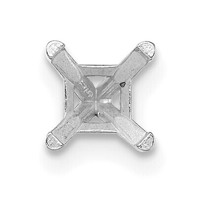 Princess 4-Prong .10ct. Post Earring Mounting 14k White Gold WG2644, MPN: WG2644,