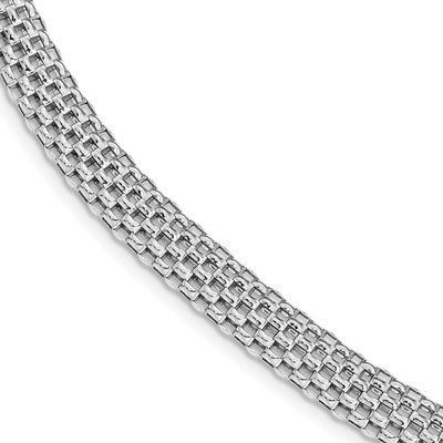 Leslie&#39;s Hollow Bracelet Sterling Silver Rhodium-plated HB-QLF1096-8.25, MPN: QLF1096-8.25, 1911018…