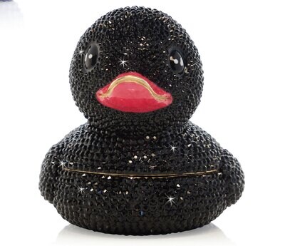 Jay Strongwater Ernie Pave Rubber Ducky Box- Black &amp; Pink SDH7409-202, MPN: SDH7409-202, 8485100434…