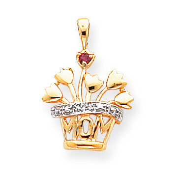 1 Birthstone Grade VS Diamond Mother&#39;s Pendant 14k Gold XMP7/1GN/VS, MPN: XMP7/1GN/VS, 883957147741