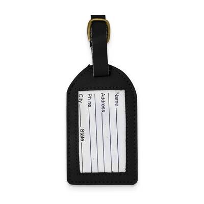 Black Leather Luggage Tag GM22547, MPN: GM22547, 788089149756