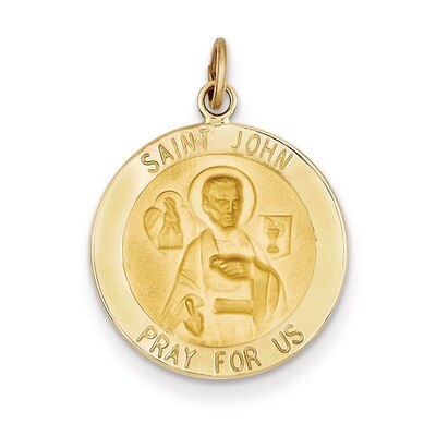 Saint John Medal Pendant 14k Gold XR620, MPN: XR620, 883957383774