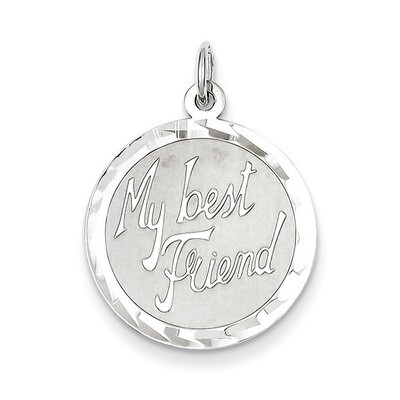 My Best Friend Disc Charm Sterling Silver QC2339, MPN: QC2339, 883957501031