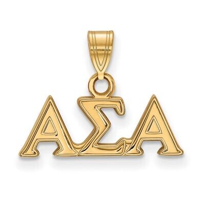 Alpha Sigma Alpha Small Pendant Gold-plated Silver GP002ASI, MPN: GP002ASI, 886774892092