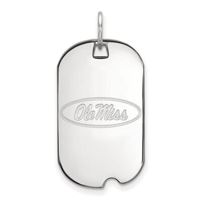 University of Mississippi Small Dog Tag 14k White Gold 4W027UMS, MPN: 4W027UMS, 886774845364