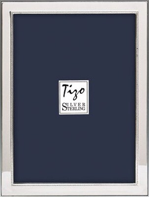Tizo Simple Beads Sterling Silver Picture Frame 3.5 x 3.5 Inch, MPN: 1930-33,
