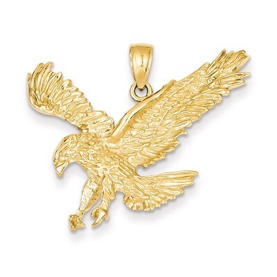 Textured Eagle Landing Pendant 14k Gold C3489, MPN: C3489, 637218035519