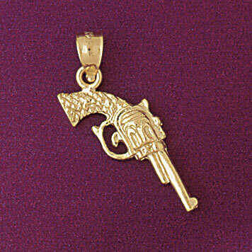 Dazzlers Jewelry Gun Pendant Necklace Charm Bracelet in Yellow, White or Rose Gold 4524, MPN: DZ-45…