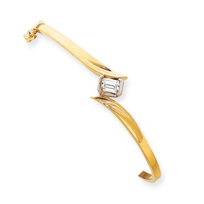 Bangle Bracelet Mounting 14k Two-Tone Gold XB270, MPN: XB270,
