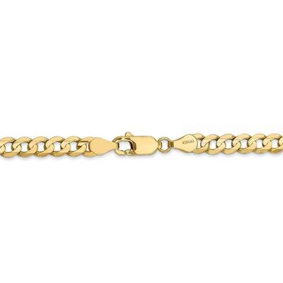 26 Inch 4.5mm Open Concave Curb Chain 14k Yellow Gold LCR120-26, MPN: LCR120-26, 886774561004