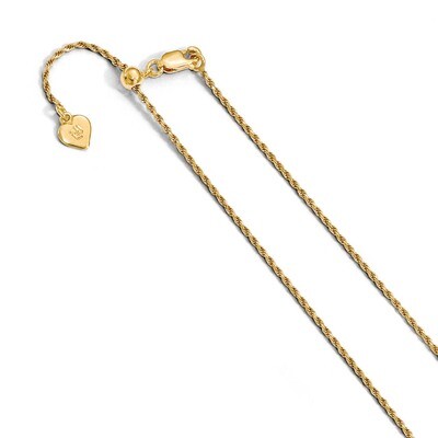 Leslie&#39;s 1.2 mm Gold-plated Adjustable Rope Chain 30 Inch Sterling Silver HB-FC51-30, MPN: FC51-30,…