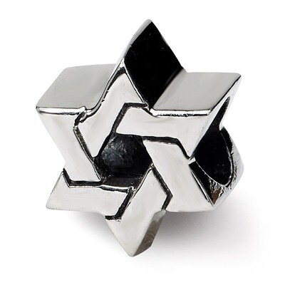 Star of David Bead - Sterling Silver QRS1617, MPN: QRS1617, 883957307312