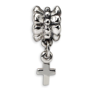 Cross Dangle Bead - Sterling Silver QRS529, MPN: QRS529, 883957724409