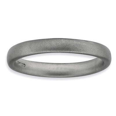 Sterling Silver Rhodium Satin Ring QSK251-7