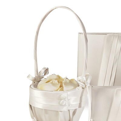 Ivory Audrey Satin Basket GL9844, MPN: GL9844, 784770592223