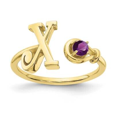 Letter X with Birthstone Ring 10k Gold 10XNR81XY, MPN: 10XNR81XY, 191101993879