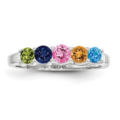 Genuine 5 Stone Mother&#39;s Ring 14k White Gold XMR83/5WGY, MPN: XMR83_5W, 883957474847