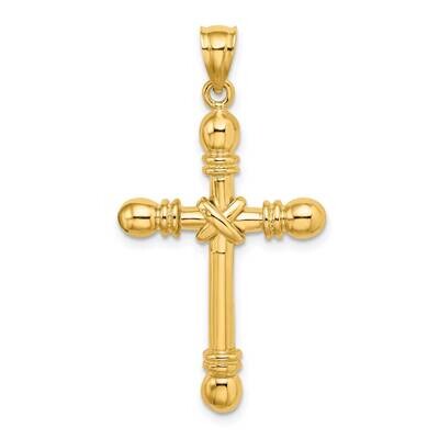 Cylinder Cross Charm 14k Gold Polished K8518, MPN: K8518, 637218058891