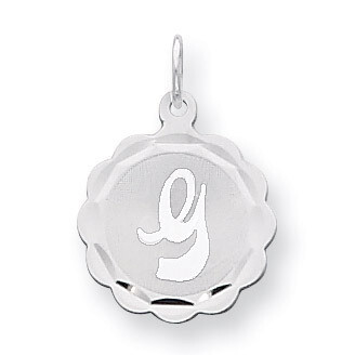 Brocaded Initial G Charm Sterling Silver QC4161G, MPN: QC4161G, 883957128542