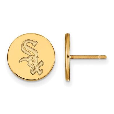 Chicago White Sox Small Disc Earring Gold-plated Silver GP017WHI, MPN: GP017WHI, 886774922010