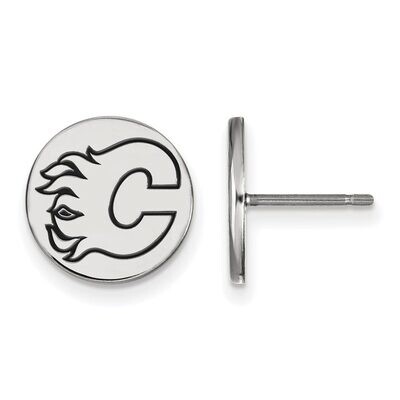 Calgary Flames Small Enamel Disc Earring Sterling Silver SS018FLA, MPN: SS018FLA, 886774958576
