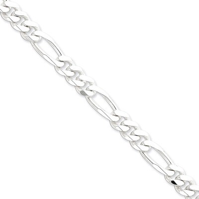 8 Inch 9mm Figaro Chain Sterling Silver QFG250-8, MPN: QFG250-8, 883957084121