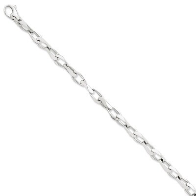 6.5mm Hand-Polished Link Chain 22 Inch 14k White Gold WLK309-22, MPN: WLK309-22, 191101655395