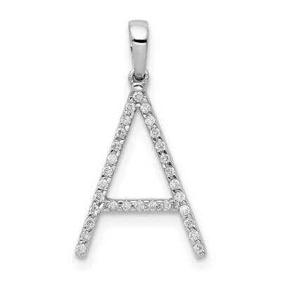 Initial A Pendant 14k White Gold Diamond PM5222A-010-WA, MPN: PM5222A-010-WA, 883957134284