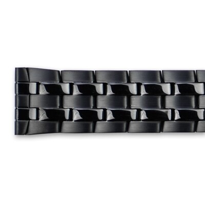 20mm PVD-Black Stainless Push-Button Deployment Watch Band  BA424-20, MPN: BA424-20,