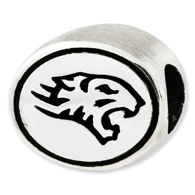 Antiqued Towson University Collegiate Bead Sterling Silver QRS2094