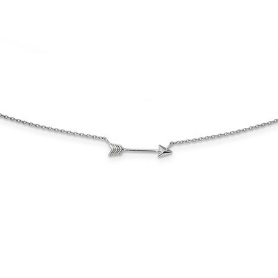 17 Inch Polished Arrow Necklace 14k white Gold SF2467-17, MPN: SF2467-17, 191101078132