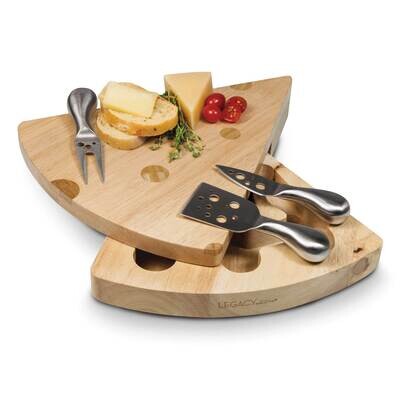Rubberwood Swiss Cheese Board with Tools GM22391, MPN: GM22391, 99967208383