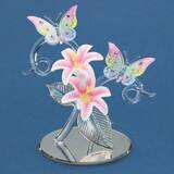 Butterflies and Lily Garden Glass Figurine GM21677, MPN: GM21677, 708873039997