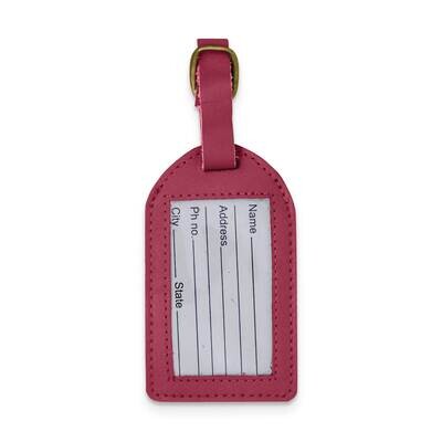 Maroon Leather Luggage Tag GM22550, MPN: GM22550, 788089149819