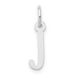 Slanted Block Initial J Charm 10k White Gold Small 10YC645J, MPN: 10YC645J,