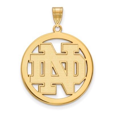 University of Notre Dame L Pendant in Circle Gold-plated Sterling Silver GP032UND, MPN: GP032UND, 1…