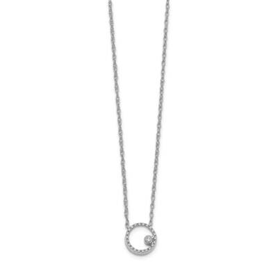 Open Circle Necklace 14k White Gold Diamond PM4685-010-WA, MPN: PM4685-010-WA, 883957298498