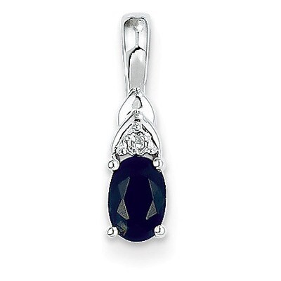 Sapphire Diamond Pendant 14k White Gold Genuine XBS256, MPN: XBS256, 883957374031