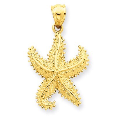 Open-Backed Starfish Pendant 14k Gold Polished C2537, MPN: C2537, 637218060580