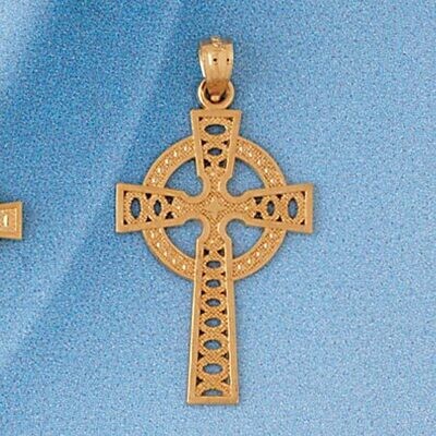 Dazzlers Jewelry Cross Pendant Necklace Charm Bracelet in Yellow, White or Rose Gold 7713, MPN: DZ-…