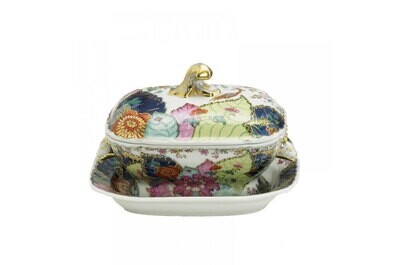 Mottahedeh Tobacco Leaf Small Tureen Stand Y2367, MPN: Y2367,