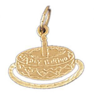 Dazzlers Jewelry Happy Birthday Pendant Necklace Charm Bracelet in Yellow, White or Rose Gold 10074…