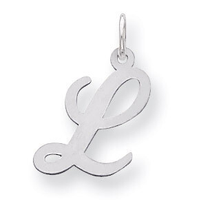 Medium Script Initial L Charm Sterling Silver QC5082L, MPN: QC5082L, 883957575025