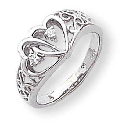 Diamond heart ring 14k White Gold Y1730AA, MPN: Y1730AA, 191101546464