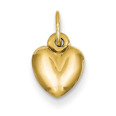 Puffed Heart Charm 14k Gold C2904, MPN: C2904, 883957897875
