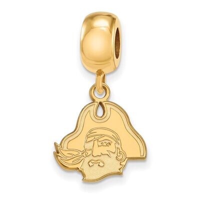 East Carolina University Bead Charm Small Dangle Gold-plated Silver GP066ECU, MPN: GP066ECU, 886774…