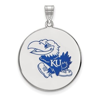 University of Kansas Extra Large Enamel Disc Pendant Sterling Silver SS064UKS, MPN: SS064UKS, 88677…