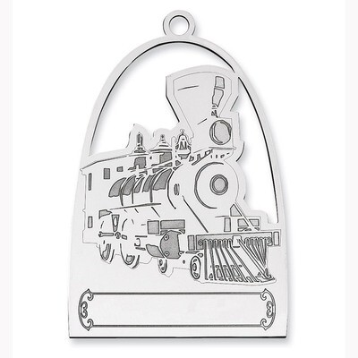 Blank Christmas Train Ornament Sterling Silver QQ351B, MPN: QQ351B,