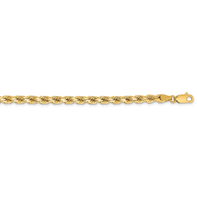 20 Inch 4.25mm Diamond Cut Rope Chain 14k Yellow Gold 033L-20, MPN: 033L-20, 191101857973